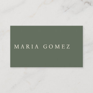 Tarjeta de nombre verde de sabio