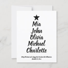 tarjeta de nombres de familia de personalizado de 