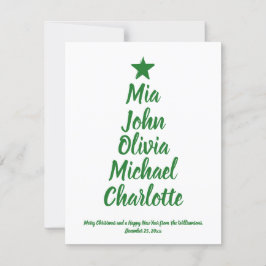 tarjeta de nombres de familia de personalizado de 