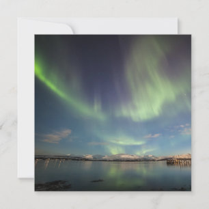 Tarjeta de Noruega de las auroras boreales