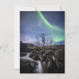 Tarjeta de Noruega de las auroras boreales