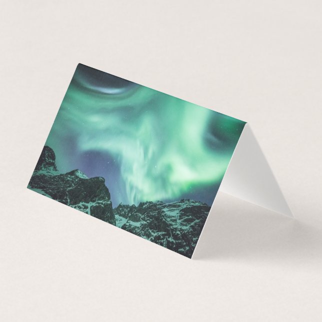 Tarjeta de Noruega de las auroras boreales (Anverso)