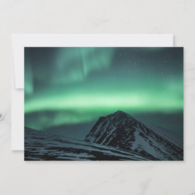 Tarjeta de Noruega de las auroras boreales (Anverso)