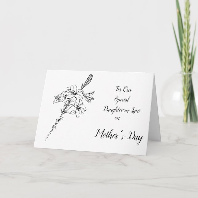 Tarjeta (De nosotros) Hija de Día de la Madre (Anverso)