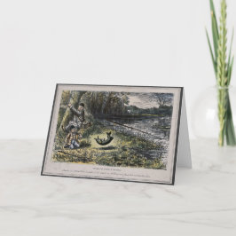 Tarjeta de nostalgia humorística - pesca de altura