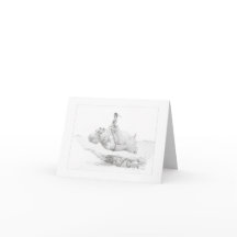 Tarjeta De Nota "A Lady And Her Hippo"