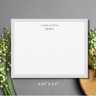 Tarjeta De Nota "A Quick Note From" De moda Modern