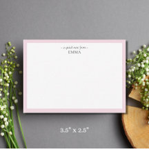 Tarjeta De Nota "A Quick Note From" De moda Modern