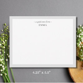 Tarjeta De Nota "A Quick Note From" De moda Modern