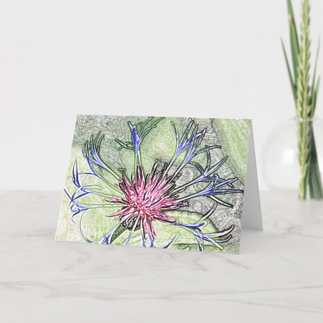 Tarjeta de nota adaptable de la flor de la (Anverso)
