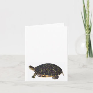 Tarjeta de nota adorable de la tortuga