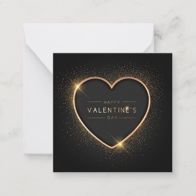 Tarjeta de nota adorable del Día de San Valentín (Anverso)