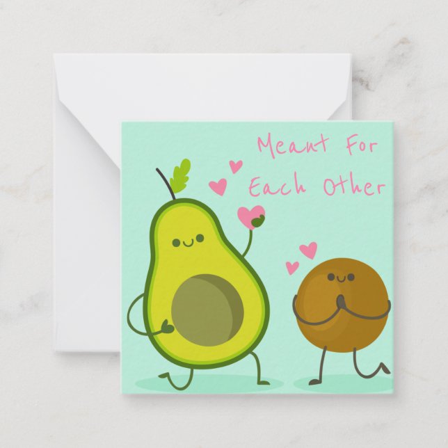 Tarjeta de nota adorable del Día de San Valentín (Anverso)