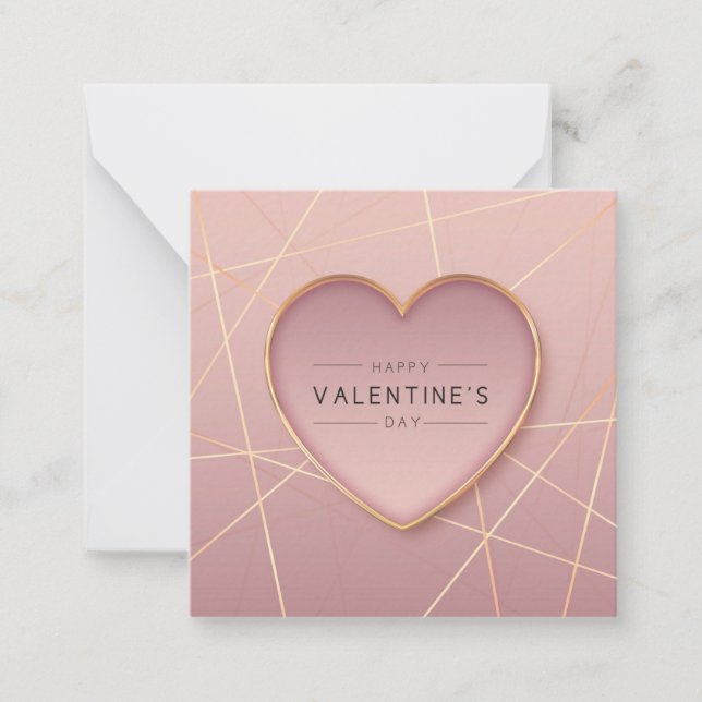 Tarjeta de nota adorable del Día de San Valentín (Anverso)