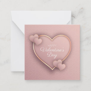 Tarjeta de nota adorable del Día de San Valentín