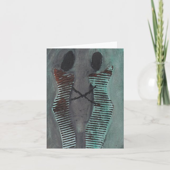 Tarjeta de nota africana en blanco del arte (Anverso)