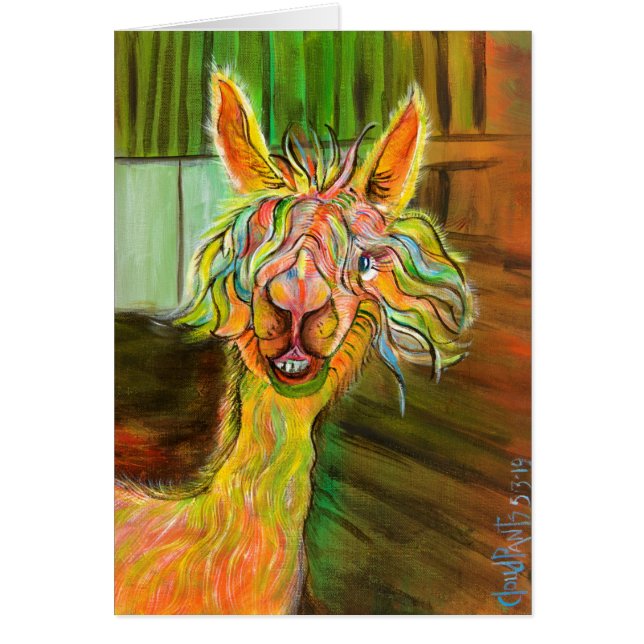 Tarjeta de nota Alpaca - Hilda (Frente)
