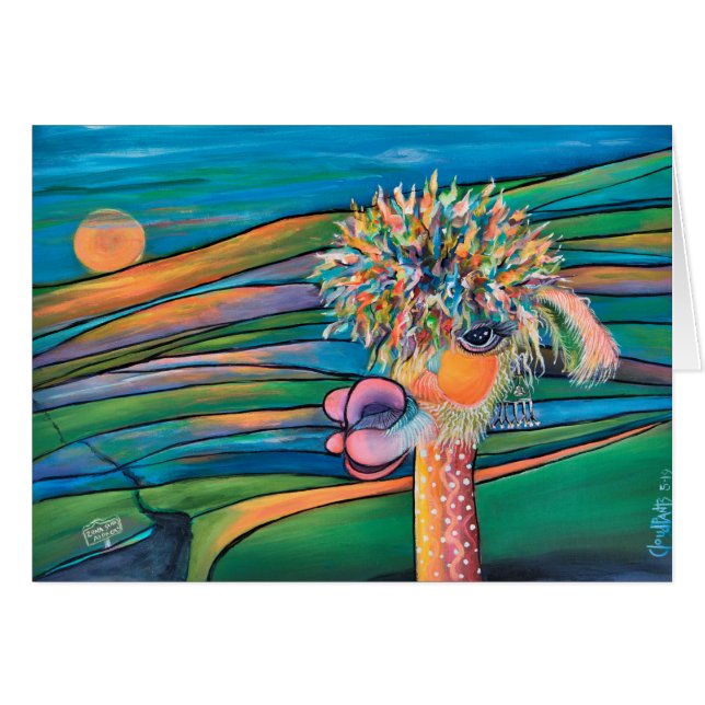 Tarjeta de nota Alpaca - Kathleen (Anverso (Horizontal))