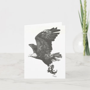 Tarjeta de nota americana de Eagle calvo