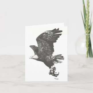 Tarjeta de nota americana de Eagle calvo