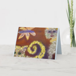 Tarjeta de nota amistosa para gatos de peluche