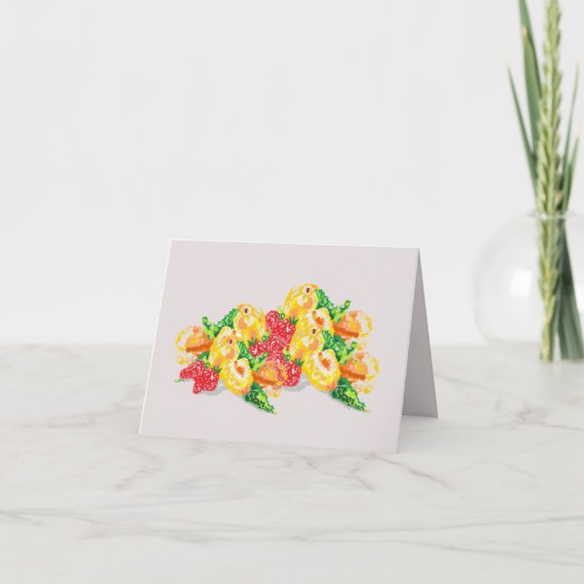 Tarjeta de nota : Amor a las frutas (Anverso)