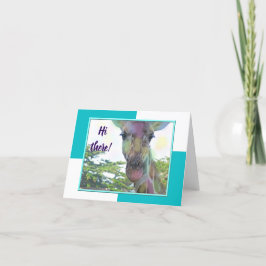 Tarjeta de nota animal del parque zoológico de la