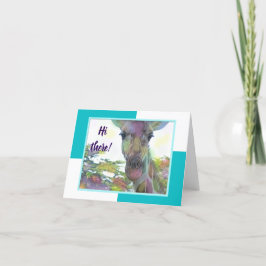 Tarjeta de nota animal del parque zoológico de la