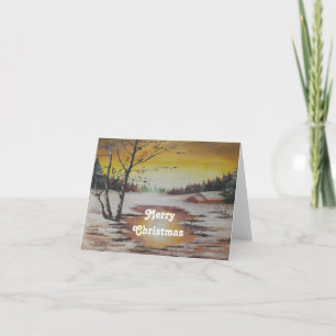 Tarjeta de nota Ann Hayes Invierno Escena Feliz Na