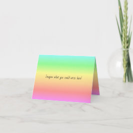 Tarjeta de nota arco iris