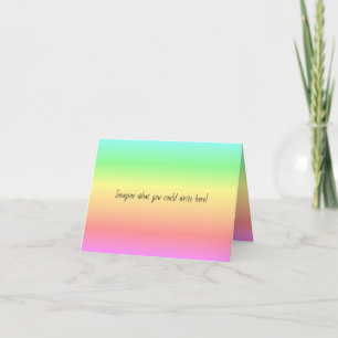 Tarjeta de nota arco iris