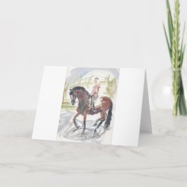 Tarjeta de nota - arte del Dressage