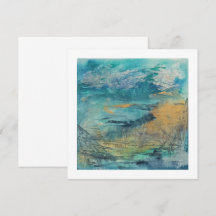 Tarjeta de nota artística abstracta poscard mar. D