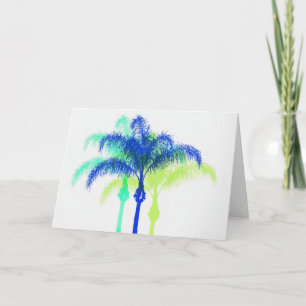 Tarjeta de nota artística contemporánea Queen Palm