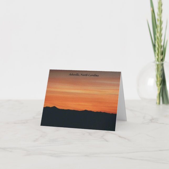 Tarjeta de nota Asheville, Carolina del Norte (Anverso)