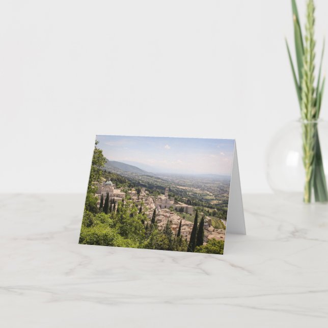 Tarjeta de nota Assisi Overlook (Anverso)