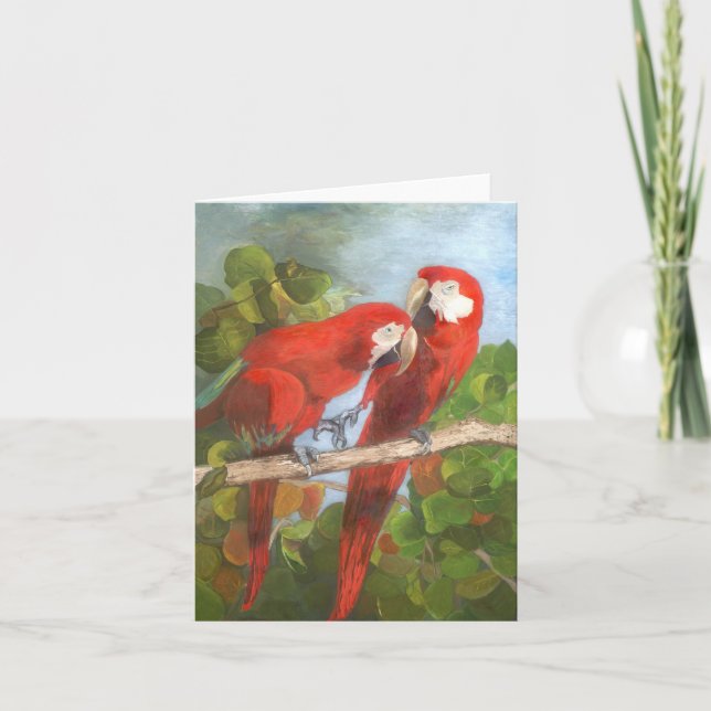 Tarjeta de nota - Aves tropicales (Anverso)