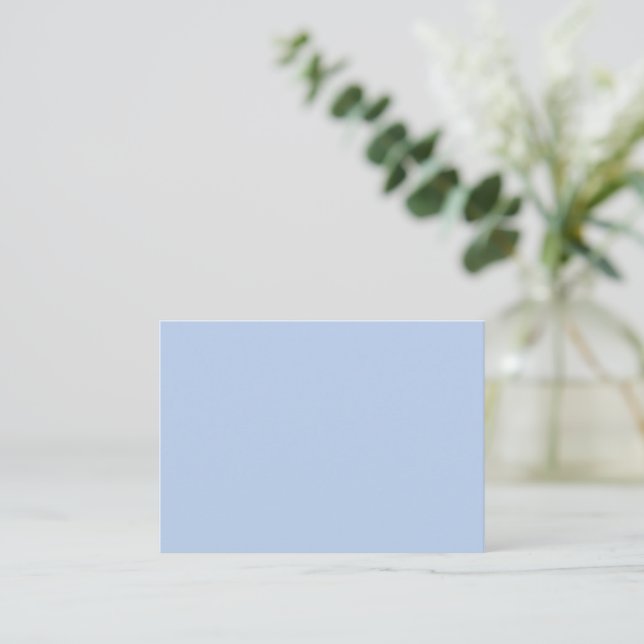Tarjeta de nota azul cielo suave (Anverso de pie)