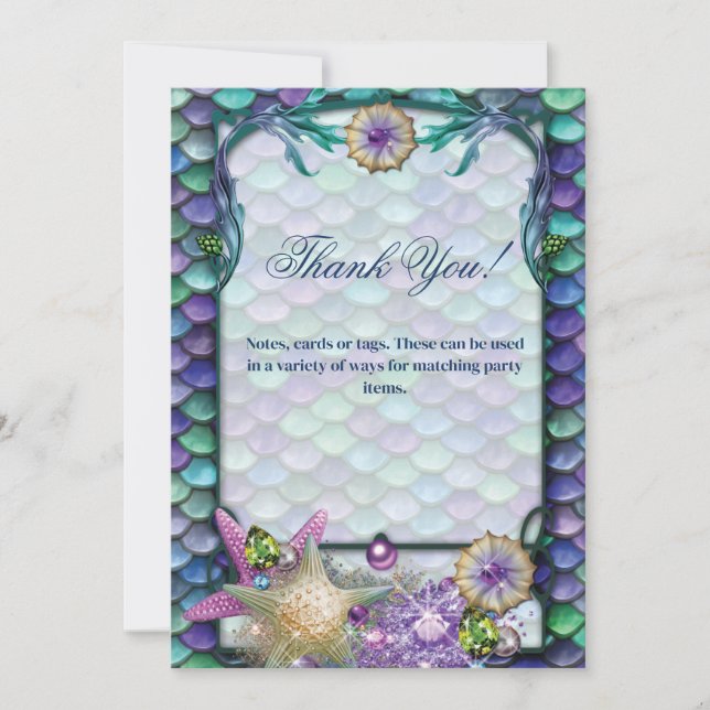 Tarjeta de nota bajo el mar (Anverso)