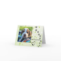 Tarjeta de nota beagle (en blanco dentro)