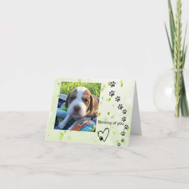 Tarjeta de nota beagle (en blanco dentro) (Anverso)