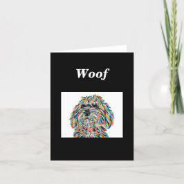 Tarjeta de nota Bernedoodle Dog Blank