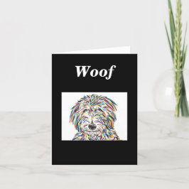 Tarjeta de nota Bernedoodle Dog Blank