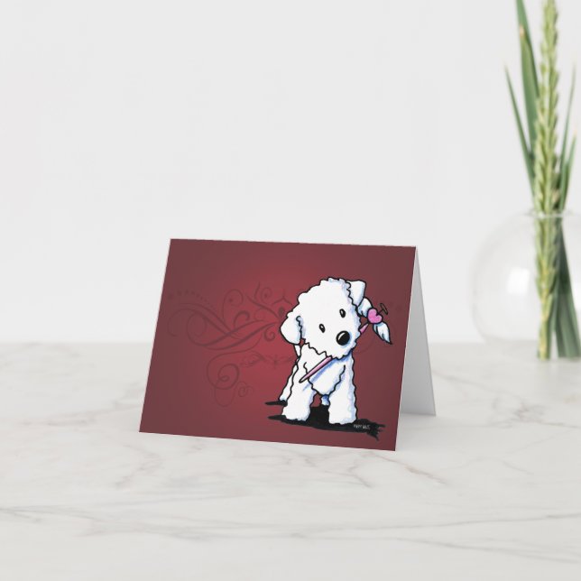 Tarjeta de nota Bichon Frisé (Anverso)
