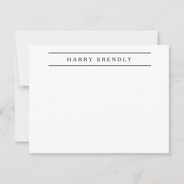 Tarjeta de nota blanca de la Marina Elegante Perso (Anverso)