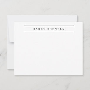 Tarjeta de nota blanca de la Marina Elegante Perso