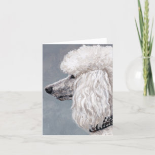 Tarjeta de nota blanca del arte del perro de