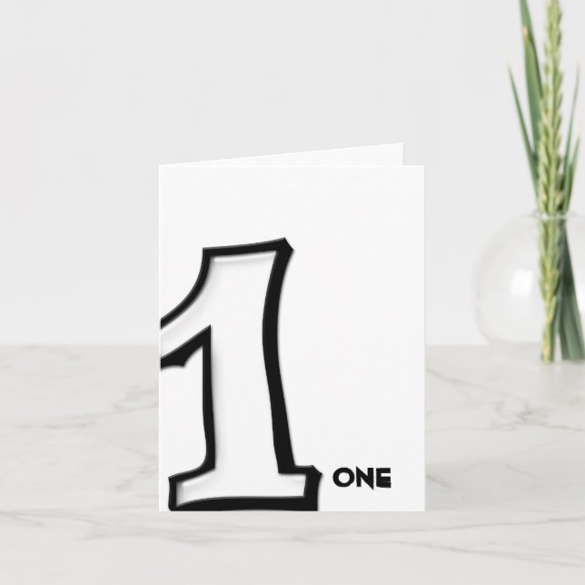 Tarjeta de nota blanca número 1 (Anverso)