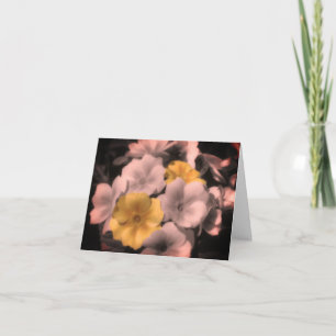 Tarjeta De Nota Blanco Y Negro De Flor De Prima