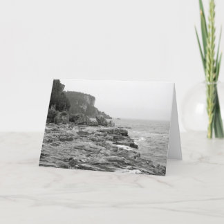 Tarjeta de nota blanco y negro de la foto de la
